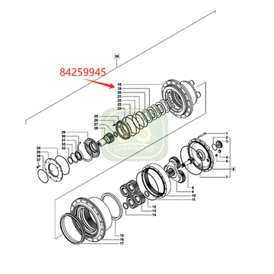 Sostituzioni di mozziconi planetari 28T 84259945 Dischi freno per macchine