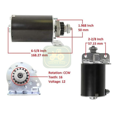12V 16Teeth CCW AM122337 AM37352 Motore di avvio per