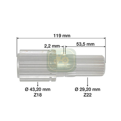 Parti dell'asse anteriore 18/22T L41123 Planetary Pinion Shaft per trattore JD