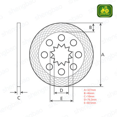 Parti di sterzo e freni 5154521 Disco del freno per trattore 14 spline