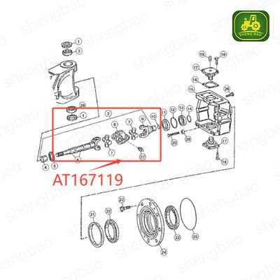 Sostituzione albero anteriore AT167119 Assy albero per trattore