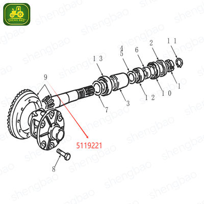 Ricambi Assale Anteriore 5119221 Ingranaggio Conico 9/38T Per Terne