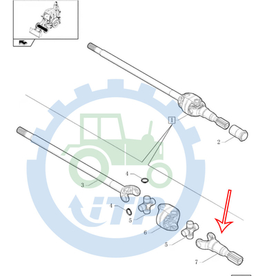 84316955 nuove semiasse del PESO 590SN di Holland Loader Parts 580SN