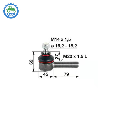 un legame Rod End di 00110106 3131021R1 di caso IH parti del trattore 95MM