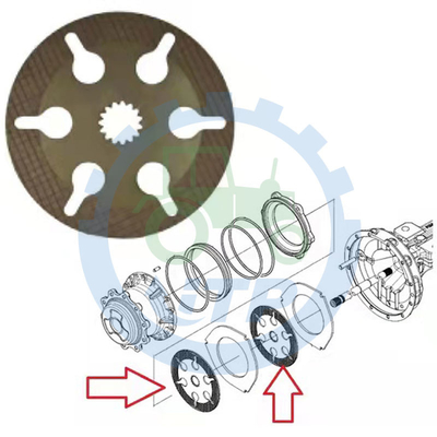 Un disco di 87708434 freni per B95CTC B110B B100BLR B90b U80C B95B B110C
