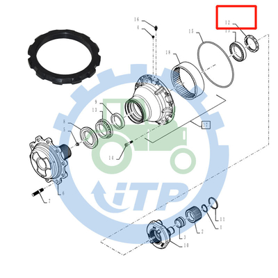 87708454 nuova Holland Loader Parts 570XNT 580M 580SN Ring Nut
